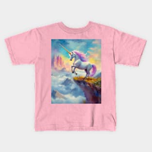 Wild unicorn on rear hoof Kids T-Shirt